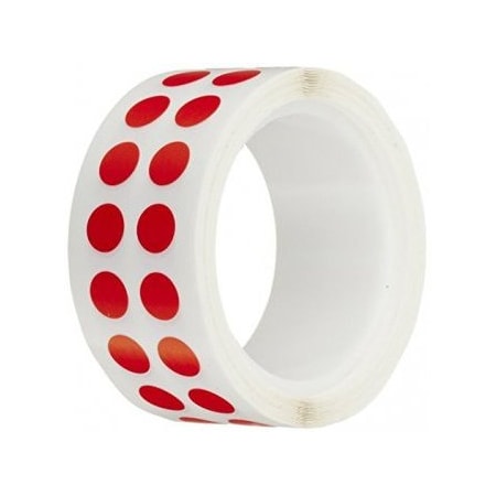 Diversified Biotech Tough-Spots, 1/2" Dia, Red, 1000/pk, 1000PK 247129R